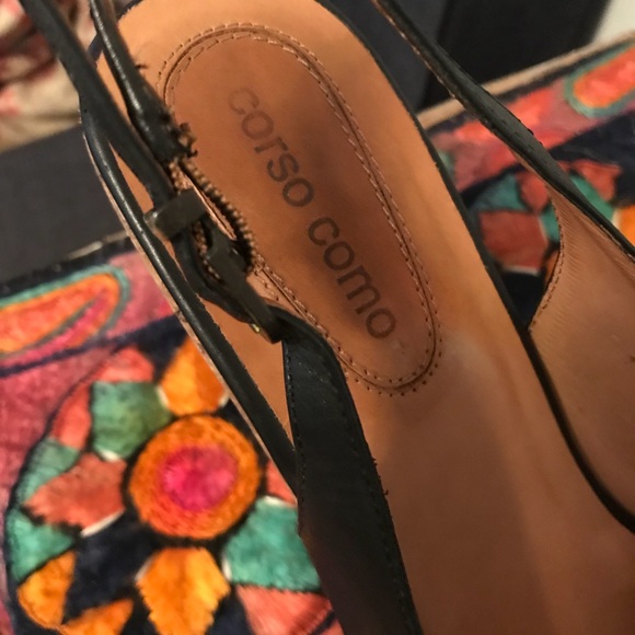 CORSO COMO Black Wedge Platforms - Picture 2 of 8